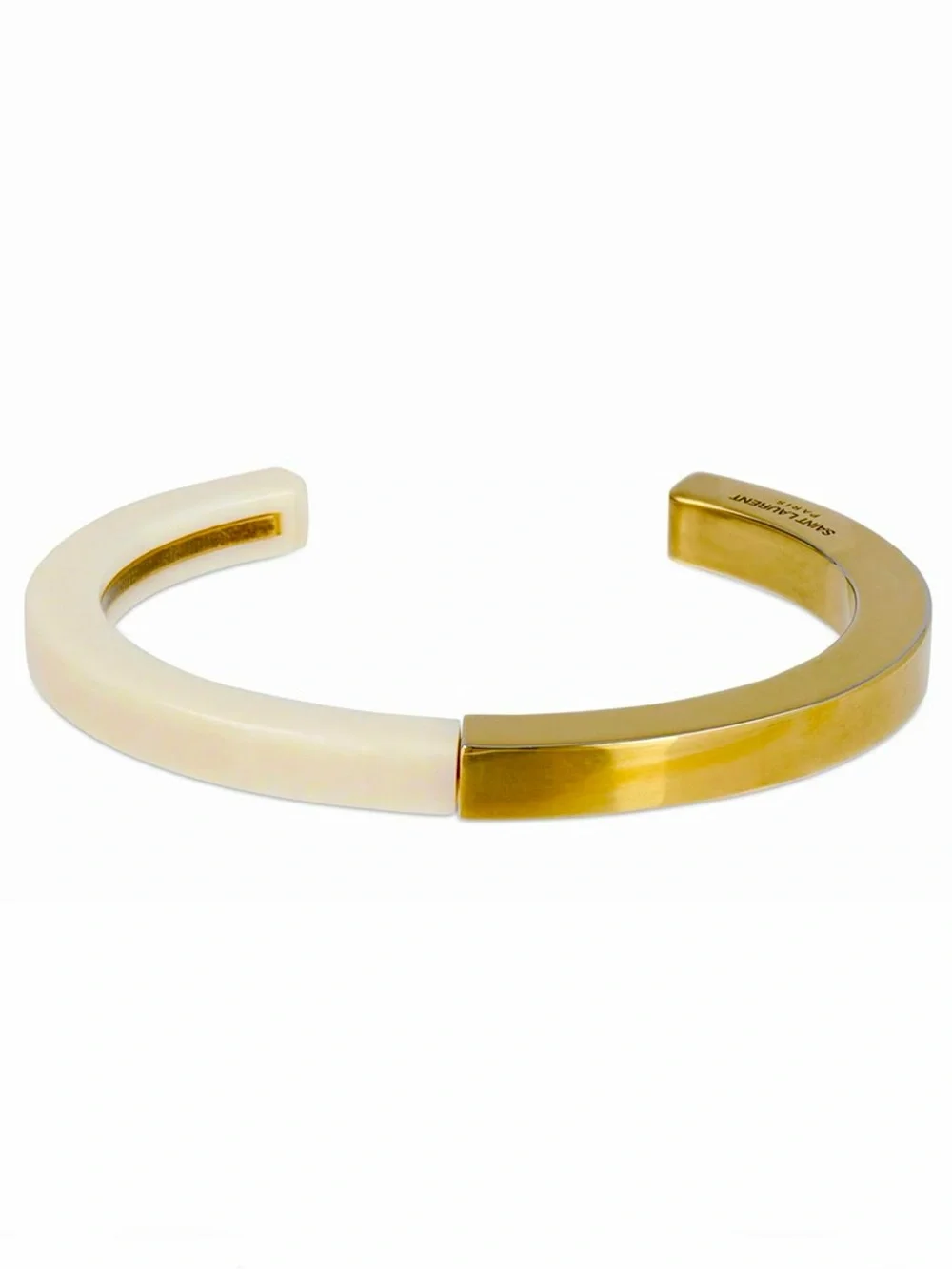 YSL Duet Debossed-Logo Bracelet